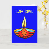 Diwaliのフェスティバルライト カード (黄色い花)