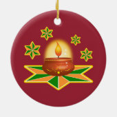 Diwaliのランタン セラミックオーナメント (裏面)