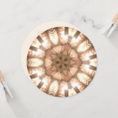 Diwaliの幸せな挨拶はカスタムな円カードをつけます カード (正面/裏面インサイチュ)