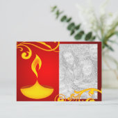 diwaliの挨拶の写真カード: 美しいライト カード (スタンド正面)