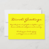 diwaliの挨拶の写真カード: 美しいライト カード (裏面)