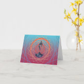 diwaliの挨拶のdiyaのgeographics カード (黄色い花)