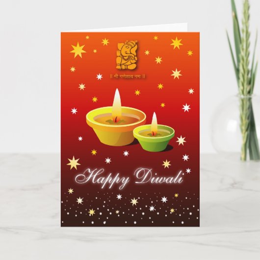Diwaliの挨拶状 カード (正面)