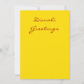 diwaliの挨拶: エレガントなライト カード (裏面)