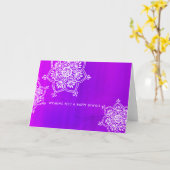 Diwaliの神秘的な挨拶 カード (黄色い花)