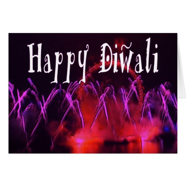 Diwaliの花火カード (正面横)