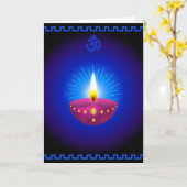 Diwaliの装飾的なグロー球 カード (黄色い花)