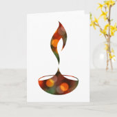 diwaliのdiyaの《写真》ぼけ味の蝋燭 カード (黄色い花)