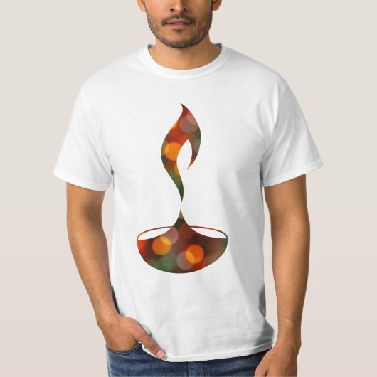 diwaliのdiyaの《写真》ぼけ味の蝋燭 tシャツ (正面)