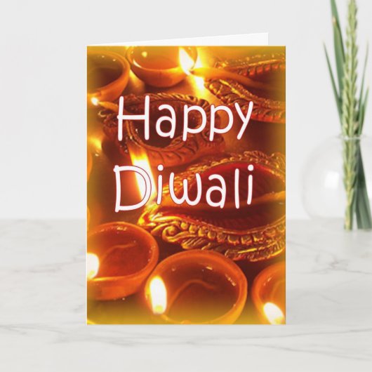 Diwaliのdiyasカード カード (正面)