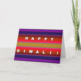 Diwaliカラフルでストライプのなカード カード