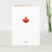 DiwaliカラフルなランプDiya カード (裏面)