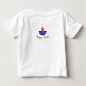 DiwaliカラフルなランプDiya ベビーTシャツ (裏面)