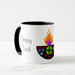 DiwaliカラフルなランプDiya マグカップ