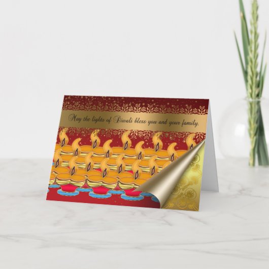 Diwaliカード、幸せなDiwali カード (正面)