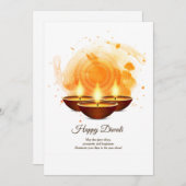 Diwaliグリーティングカード (正面/裏面)