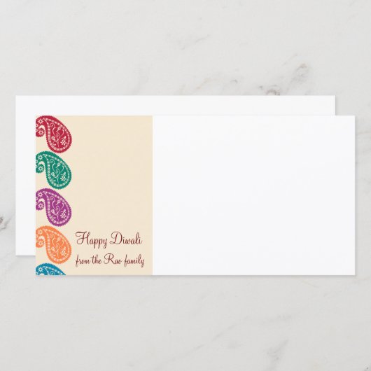 Diwaliフォトカード (正面/裏面)