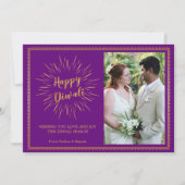 Diwaliフォトグリーティングカード – カスタム色 カード (正面)