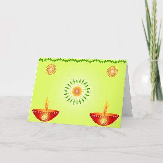 Diwaliランプ-カード カード (正面)