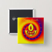 Diwaliランプ 缶バッジ (正面&裏面)