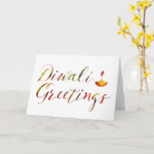 diwali挨拶《写真》ぼけ味 カード (黄色い花)