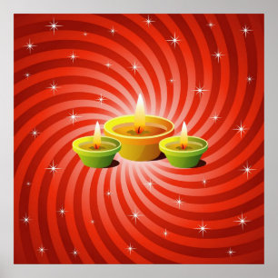Diwali白熱ランプ ポスター
