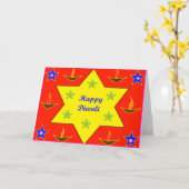 Diwali カード (黄色い花)