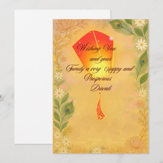 Diwali  シーズンカード (正面/裏面)