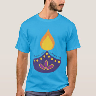 Diwali Diya Tシャツ祝 – リのフェスティバル Tシャツ