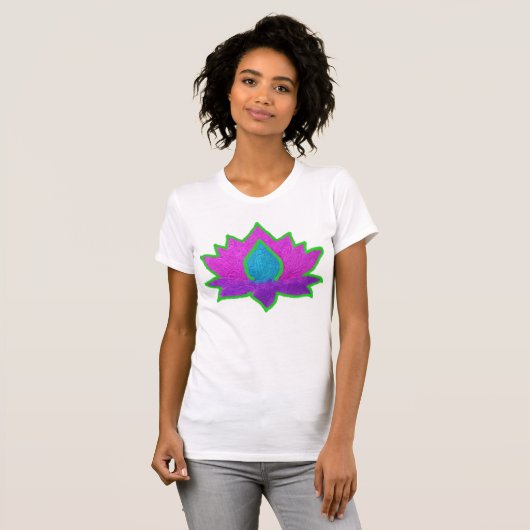 Diwali glitter lotus tシャツ (正面フル)