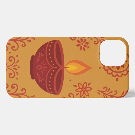 Diwali Glow - Festive phone case iPhoneケース (裏面横)