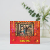 Diwali greeting写真伝統的カード ポストカード (スタンド正面)