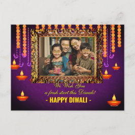 Diwali greeting写真伝統的カード ポストカード