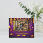 Diwali greeting写真伝統的カード ポストカード (スタンド正面)