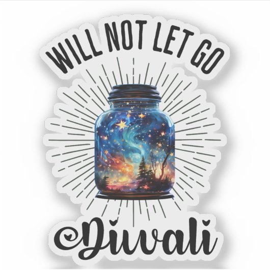 Diwali Light Jar – Festival of Lights シール (正面)