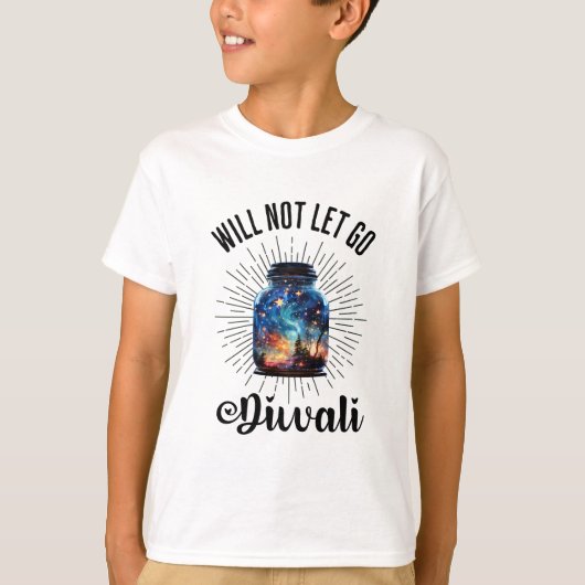 Diwali Light Jar – Festival of Lights Tシャツ (正面)