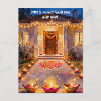 Diwali New Home Wishes シーズンポストカード