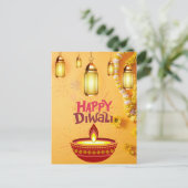 Diwali Post Card – ライトのフェスティバル シーズンポストカード (スタンド正面)