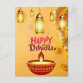 Diwali Post Card – ライトのフェスティバル シーズンポストカード (正面)