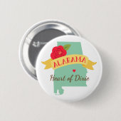 Dixieのハート 缶バッジ (正面&裏面)