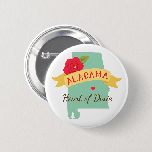 Dixieのハート 缶バッジ (正面&裏面)