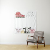 DIXIEカントリーレッドバーンファーム動物ベビーシャワー タペストリー (インサイチュ)