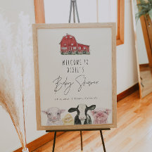 DIXIEレッドバーンファーム動物ベビーシャワーウェルカム