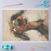 Dixie Dachshand水色おいYOU Decompage 薄葉紙 (クラフト)