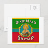 Dixie Maid Syrup LabelCairo, GA ポストカード (正面/裏面)