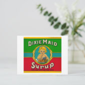 Dixie Maid Syrup LabelCairo, GA ポストカード (スタンド正面)