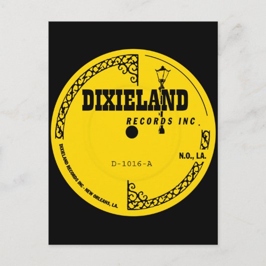 Dixieland Recordsラベル ポストカード (正面)