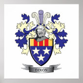 Dixon Family Crest Coat of Arms ポスター (正面)