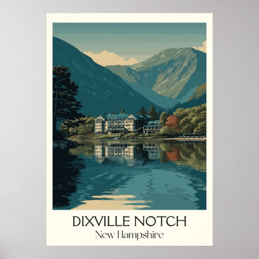 Dixville Notch New Hampshire Lake ポスター (正面)