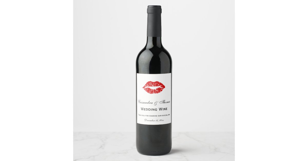 Diyの背景色 赤い口紅のキスのデザイン ワインラベル Zazzle Co Jp Diyの背景色 赤い口紅のキスのデザイン ワインラベル Zazzle Co Jp